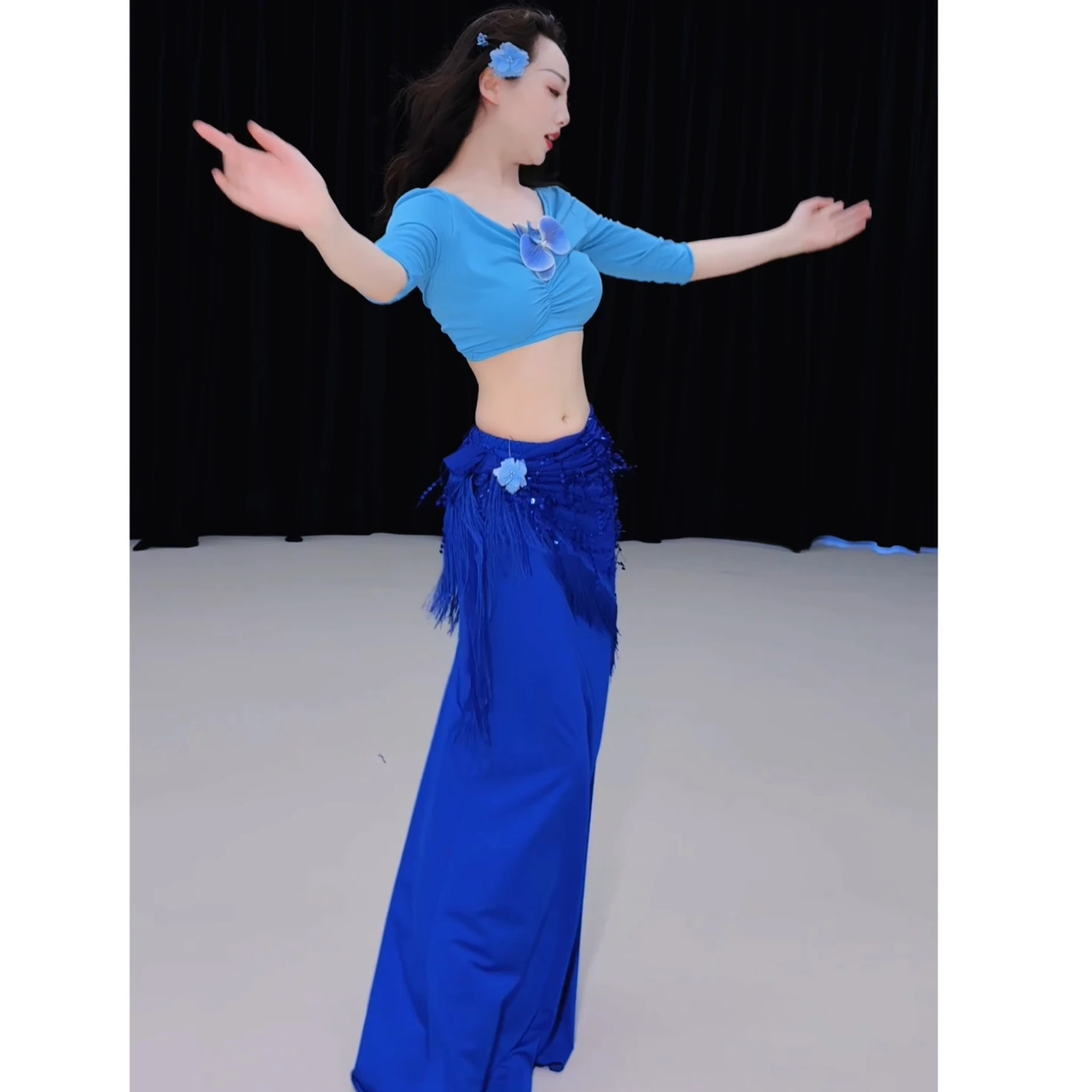 Zestaw do tańca brzucha dla zaawansowanych, 2025, dla dorosłych kobiet, seksowny, wyszczuplający, strój do ćwiczeń, elegancki strój treningowy dla zespołu.