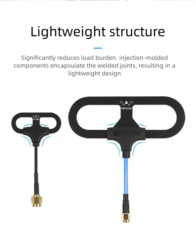 0082 BETAFPV Loop Omnidirectional Antenna High Gain Traverse Long Distance High Frequency Head 2.4G/915/868GHz