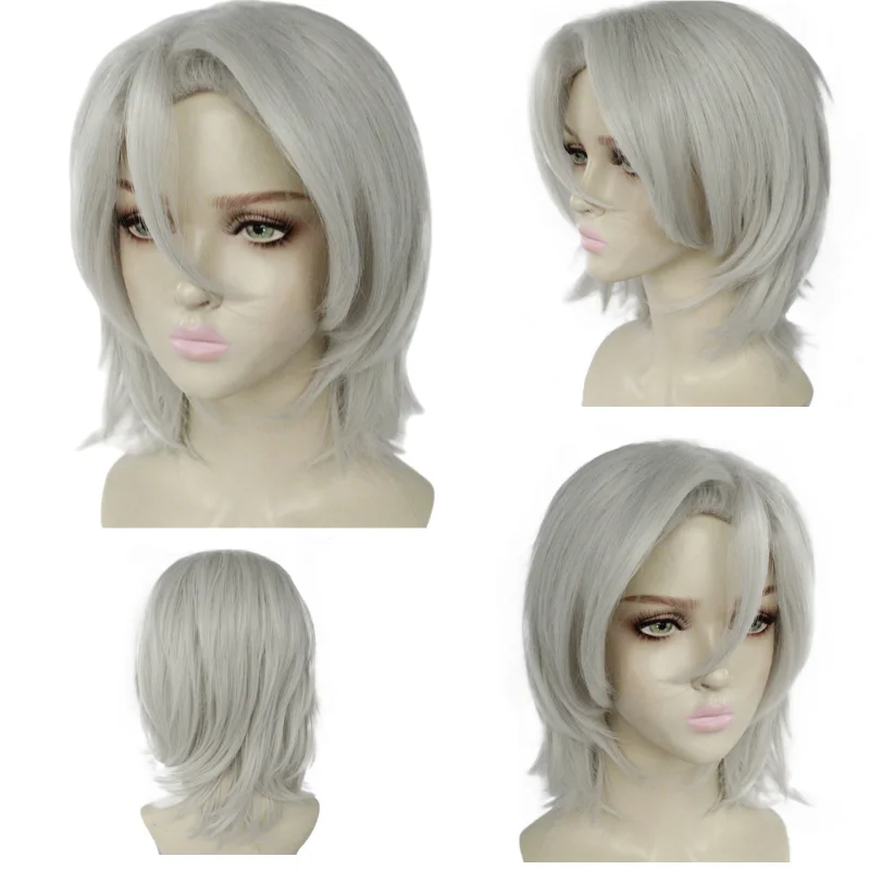 

Uzui Tengen Cosplay Wig Sound Hashira Long White Hair
