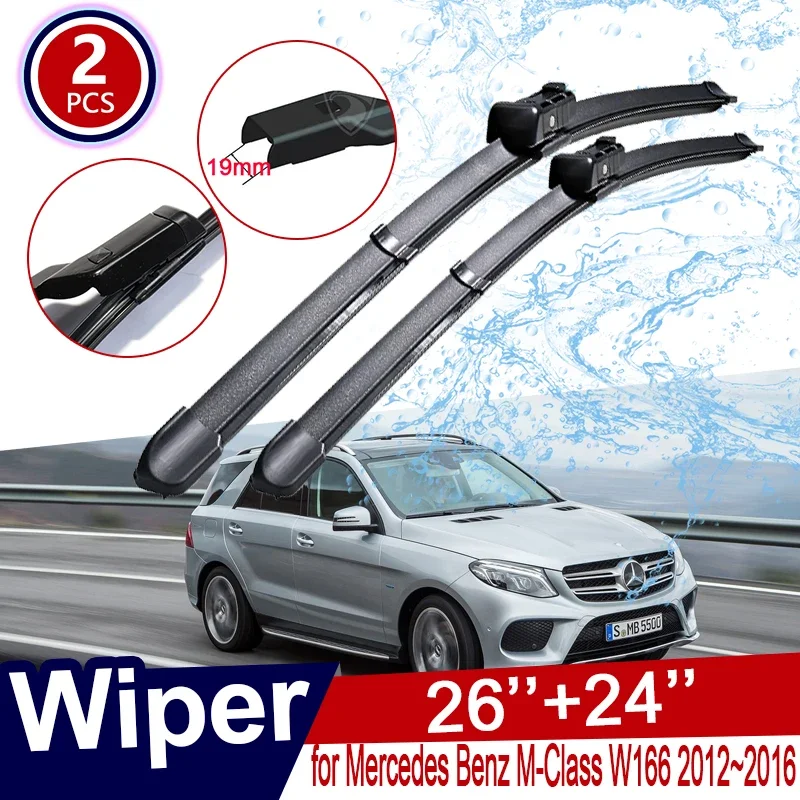 

Car Wiper Blades for Mercedes Benz M ML GLE Class W166 2012~2016 Front Windscreen Brushes Wipers Car Accessories 2013 2014 2015