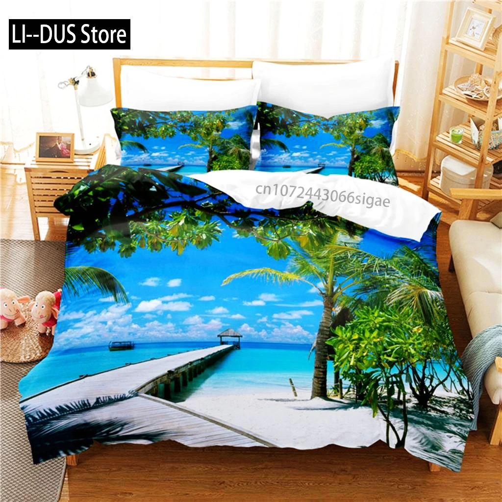 

Coconut Tree Bedding Set Duvet Cover Set 3d Bedding Digital Printing Queen Size Bedding Set Fashion Design