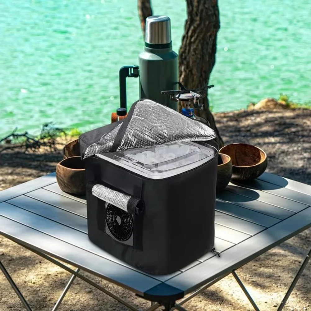 

Cover For Ice Maker Heat Shield Portable Waterproof Insulation Cover For Ice Maker Ice Cubes Maker Protective Cover-A54Q