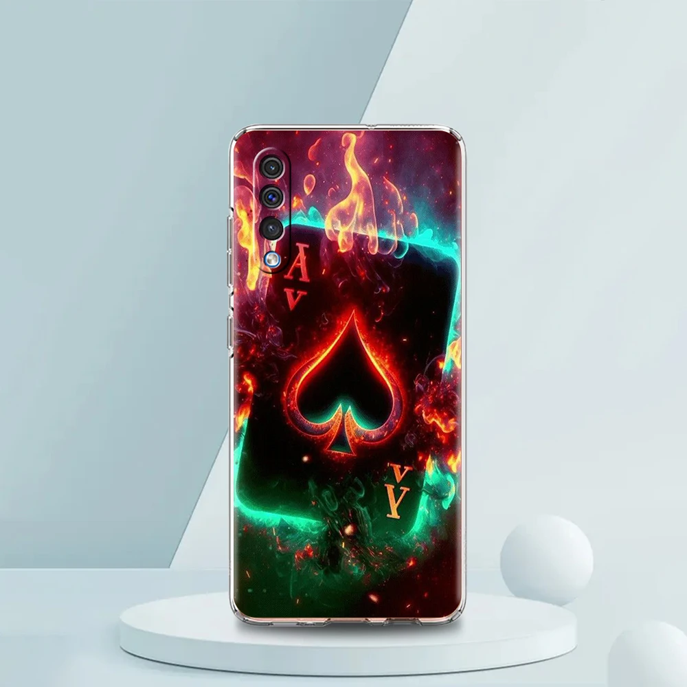 Ace Of Spades Soft TPU Cover for Samsung Galaxy A25 A23 A22 A52S A52 A55 A72 A51 A71 A41 A31 A13 5G Transparent Phone Case Bags