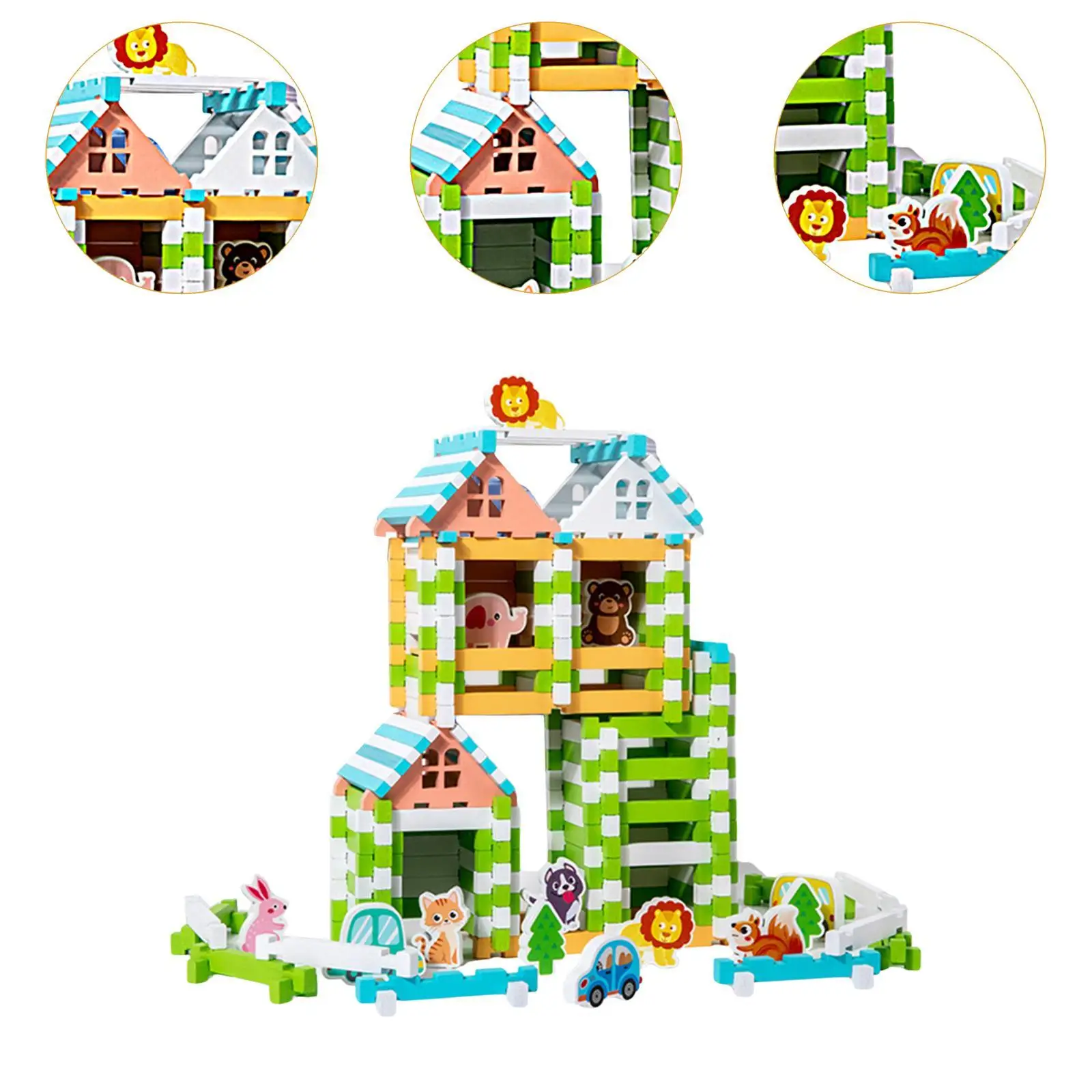 كتل خشبية لتقوم بها بنفسك تجميع البيت لهدية عيد ميلاد الأطفال 3 4 5 سنوات #5