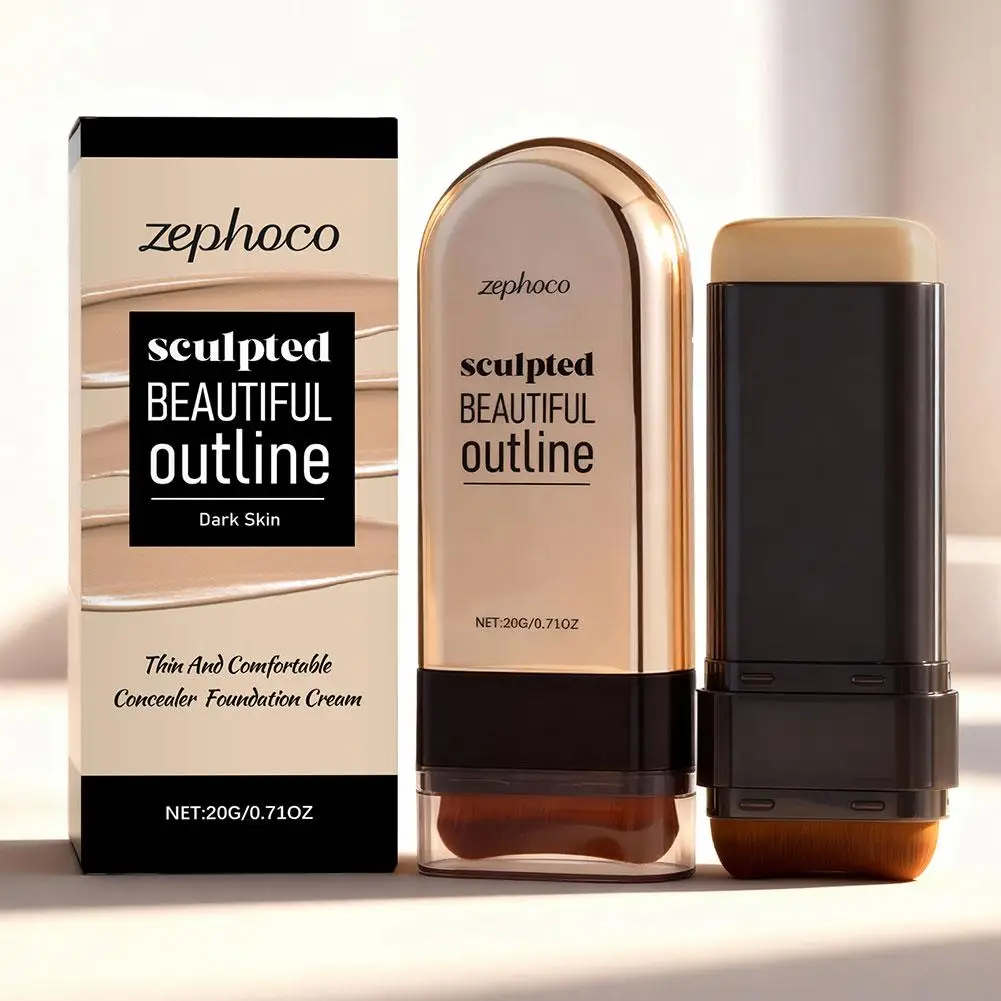 Corrector Humectante de Larga Duración Zephoco en Barra, Cubre Ojeras, Cicatrices de Acné, Cobertura Total, Base de Maquillaje Facial