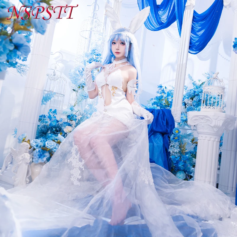 

NSPSTT Azur Lane New Jersey Flower Marriage Cosplay Costume Full Set Game Anime Halloween Party Role Play Outfit