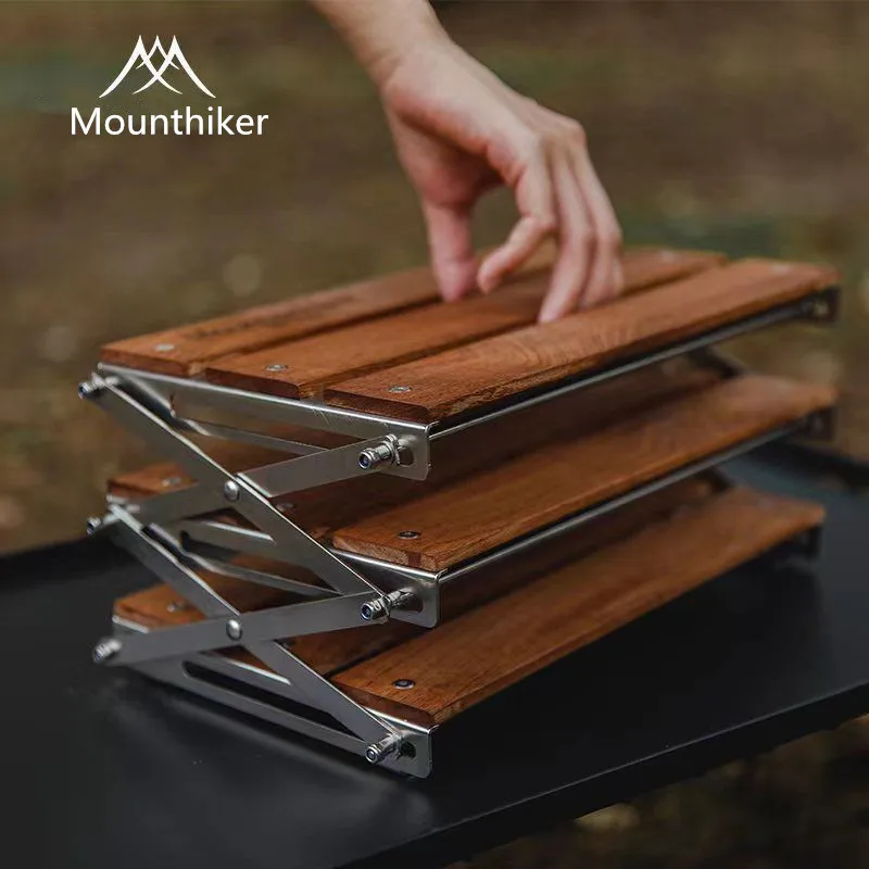 

Mounthiker Outdoor Camping Rack Portable 3-layers Storage Easy to Carry Foldable Picnic BBQ Table Shelf