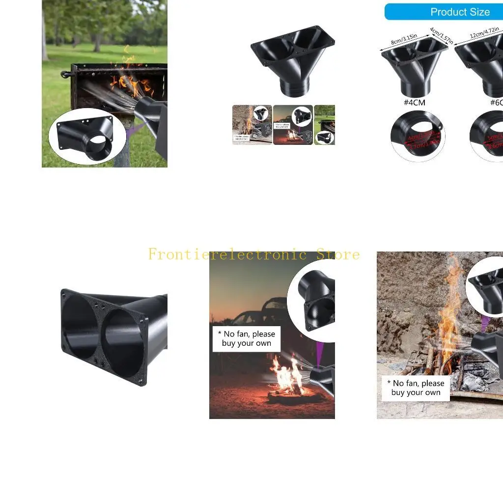 

G8DB 2 in 1 Air Outlet Cooling Enhancement Adapter Air Gathering Vent for 4cm/6cm Fan for Optimized Airflows Duct Connectors