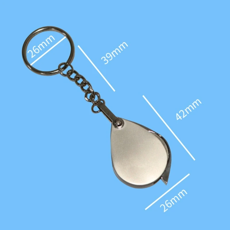 20X Folding Keyring Glass Magnifier with Key Chain Waterproof Tool DropShipping