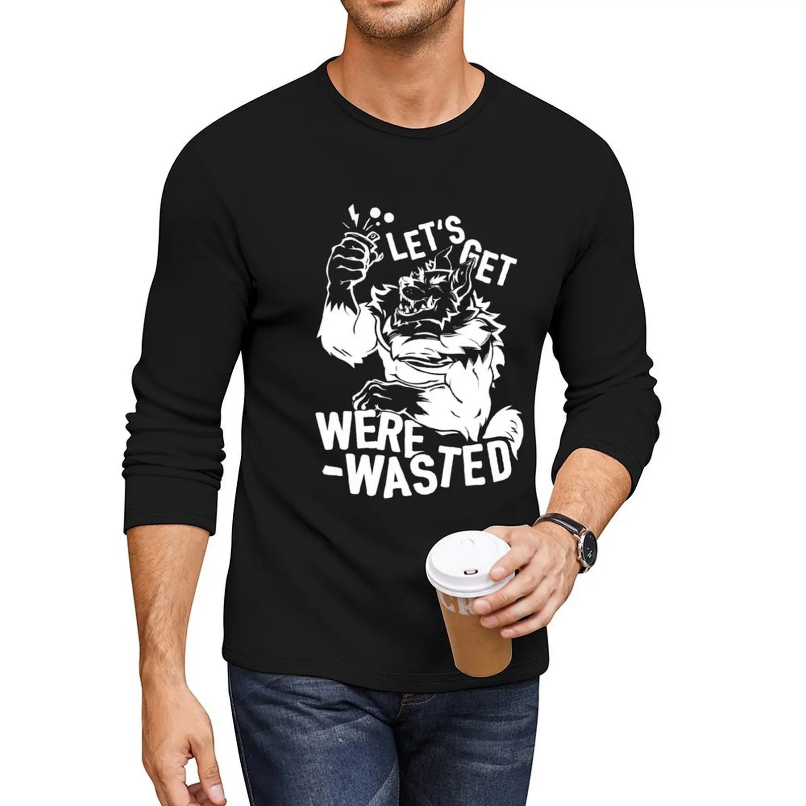 

Let's get Were-Wasted Long T-Shirt quick-drying t-shirt tops customized t shirts man clothes big and tall t shirts for men