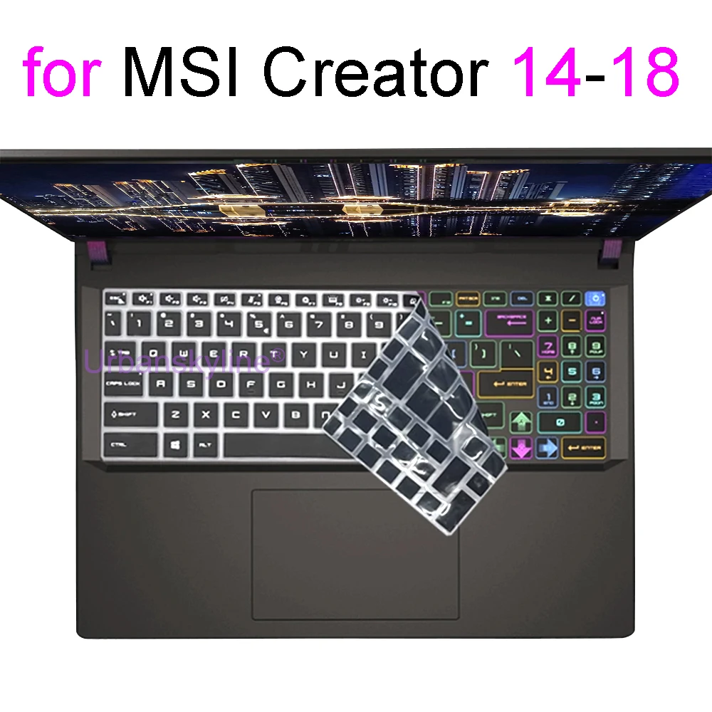 Keyboard Cover for MSI CreatorPro 16 Creator 15 17 15M 17M M15 M16 M17 Z16 Z16P Z17 P65 P75 17.3 Protector Skin Case Accessory