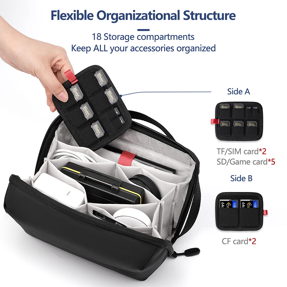 Travel Portable Digital Accessories Storage Bag Organizer of Mobile Phone Bag Waterproof Digital USB Charger Camera Storage Bag