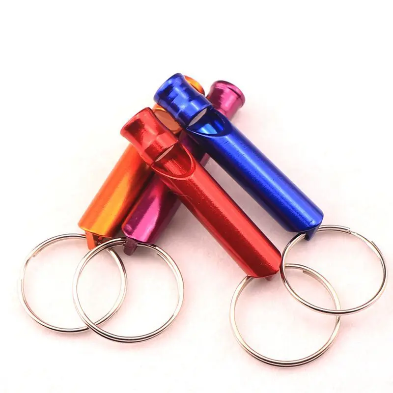 Aluminum Alloy Color Small Whistle Fire Wilderness Survival Whistle Small Key Chain Travel Essentials Survival Gear