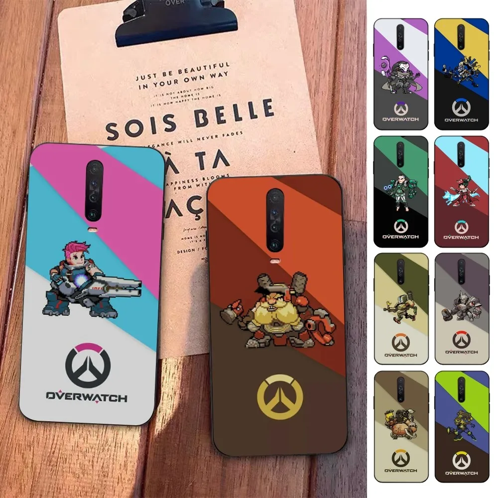 

Game O-Overwatch Pixel Style Phone Case For Redmi 5 6 7 8 9 10 Plus Pro 6 7 8 9 A GO K20 K30 K40 Pro Plus F3 Fundas