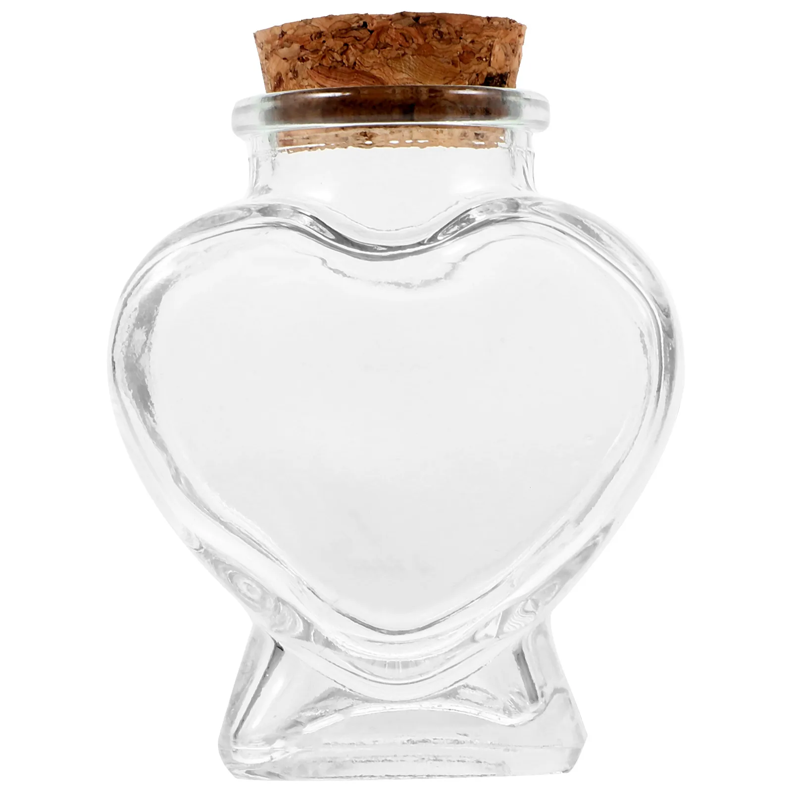 

Heart Shaped Bottle Clear Glass Containers with Cork Mini Size DIY Decoration Party Supplies Wedding Favors Storage Vessel Gifts
