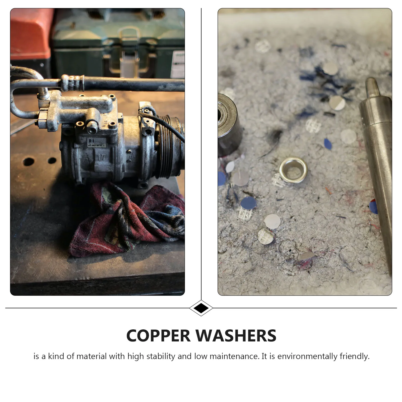 

200Pcs Copper Washers Flat Gasket Durable Corrosion Resistant Flat Washers Copper Washer Ring Fastener