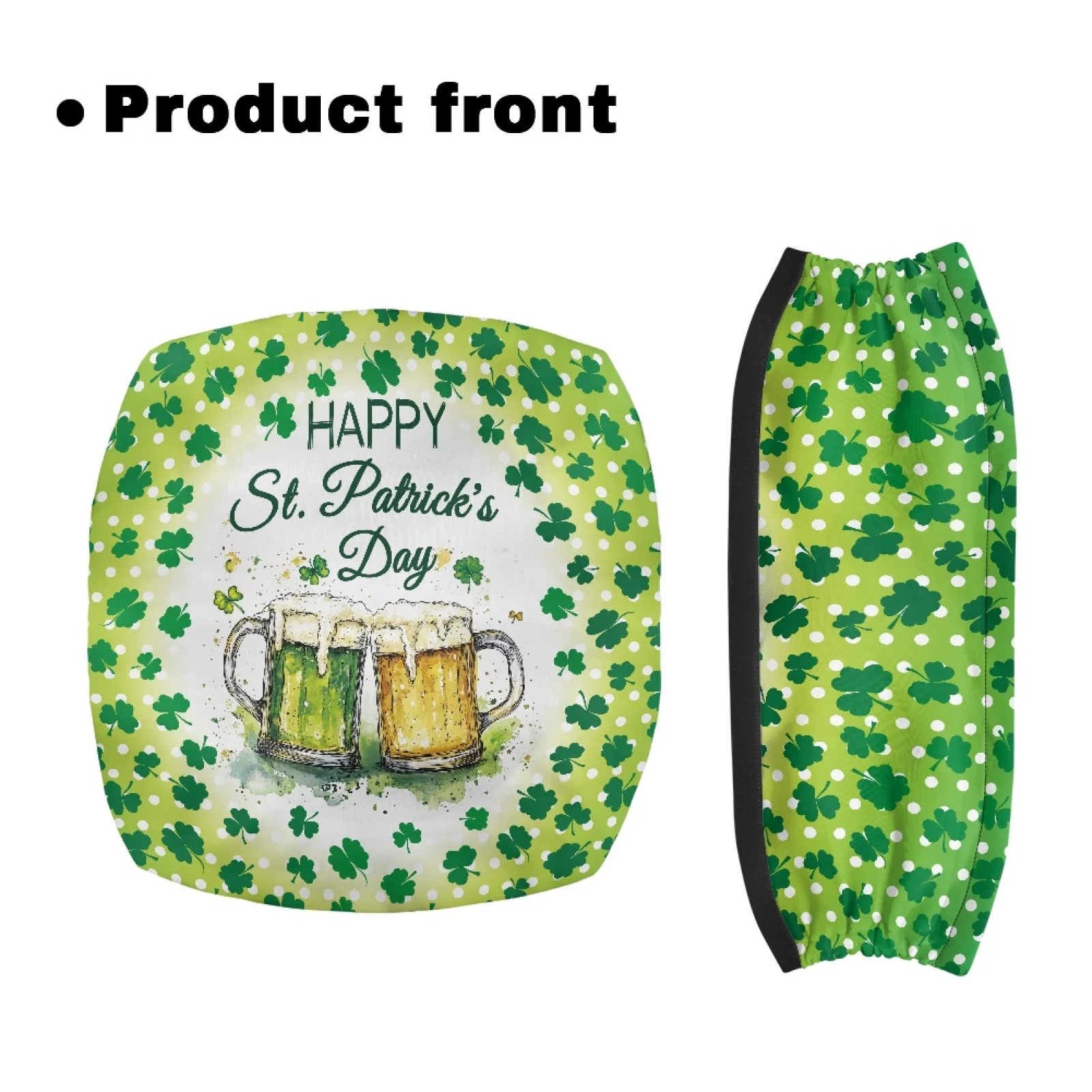 Coloranimal Beer Clover 2PCS Rollator Walker Seat Covers for Senior Ladies Walker Rollator Seat Back Cover New Design