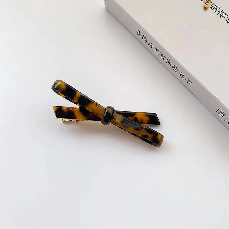 1PC süße Mädchen Schleife Seite Clip zarte vielseitige niedrige Pferdeschwanz ein Wort Clip einfache sanfte vielseitige Kugel – Detail 4