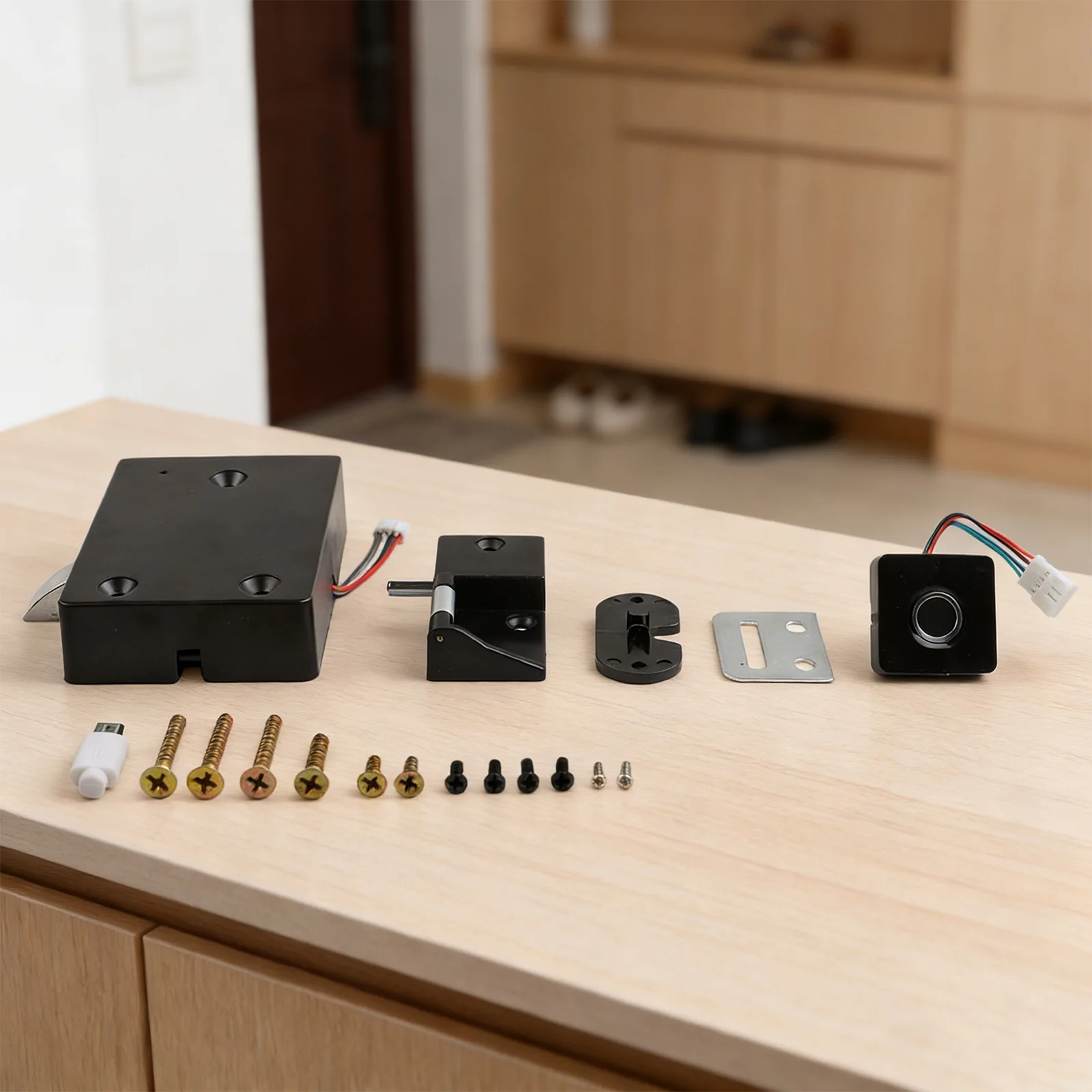 Smart Drawer Lock Fingerprint Lock Secure Reliable Versatile ABS Compatible Remote Management Control Cabinets