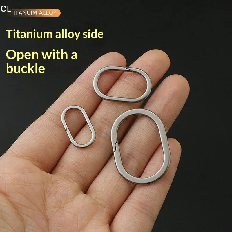 AttireTroveTitanium Alloy Side Open Keyring Mini Carabiner Lightweight Quick Connect Buckle For EDC Backpack DIY Jewelry Making