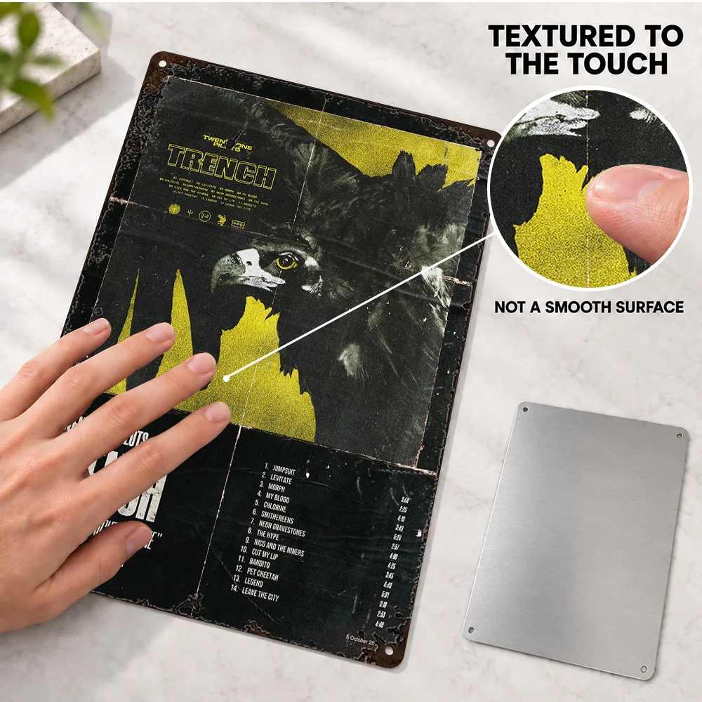Twenty One Pilots Trench Music Album Printed Poster Customized Aluminum Metal Sign Contemporary Design Wall Art For Home Office