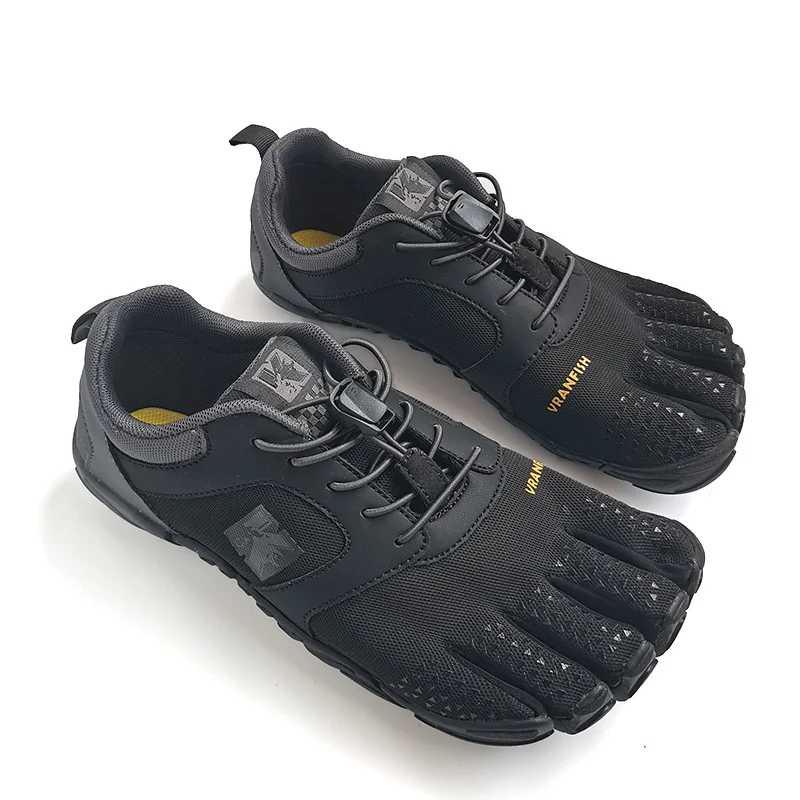 

Men Women Five Finger Barefoot Shoes Breathable Mesh Patchwork Elastic Drawstring Non Slip Hiking Climbing Gym Training Outdoor