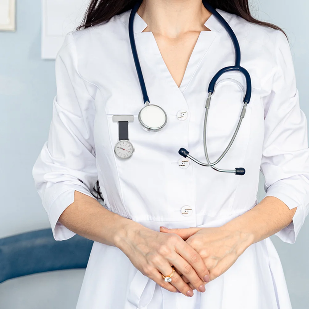 

2Pcs Portable Metal Nurse Pocket Watch for Doctors Simple Design Exquisite Workmanship Durable Safe Useful Gift