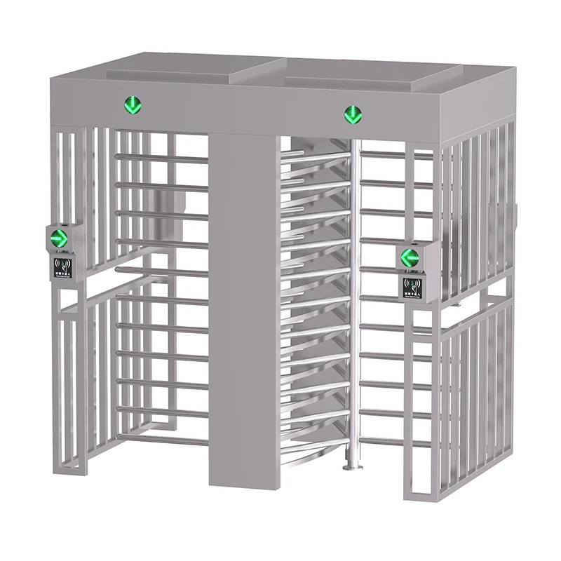 

Door Access Control Equipment Security Double Channel RFID Full Height Turnstile Gate Rfid QR Barrier Gate