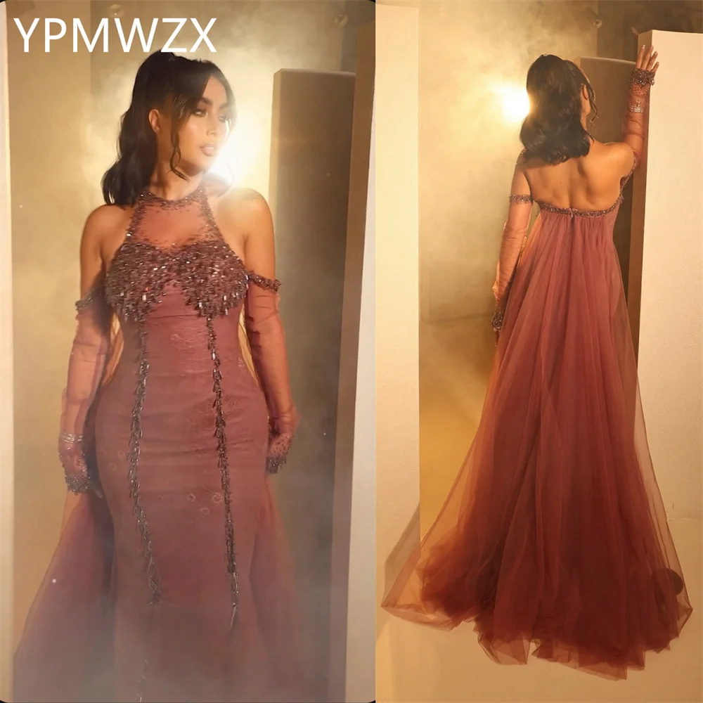 

Customized YPMWZX Jewel Mermaid Floor length Skirts Tulle Bespoke Occasion Dresses