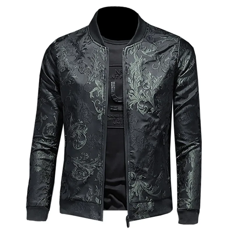 

High Quality and High Appearance Level Men's Autumn Clothing New Men's Korean Slim-fit Jacket Fashion Embroidered Oversized Coat