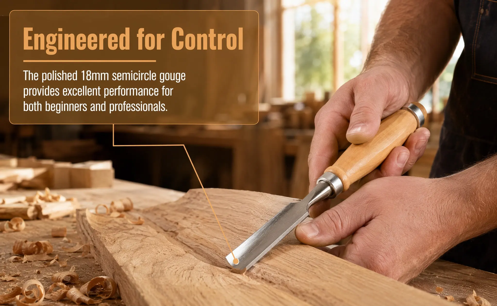 1Pcs Wood Carving Semicircle Gouge Woodworking Chisel Wood Craft Detail Tool Suitable for Softwood Hardwood Carving