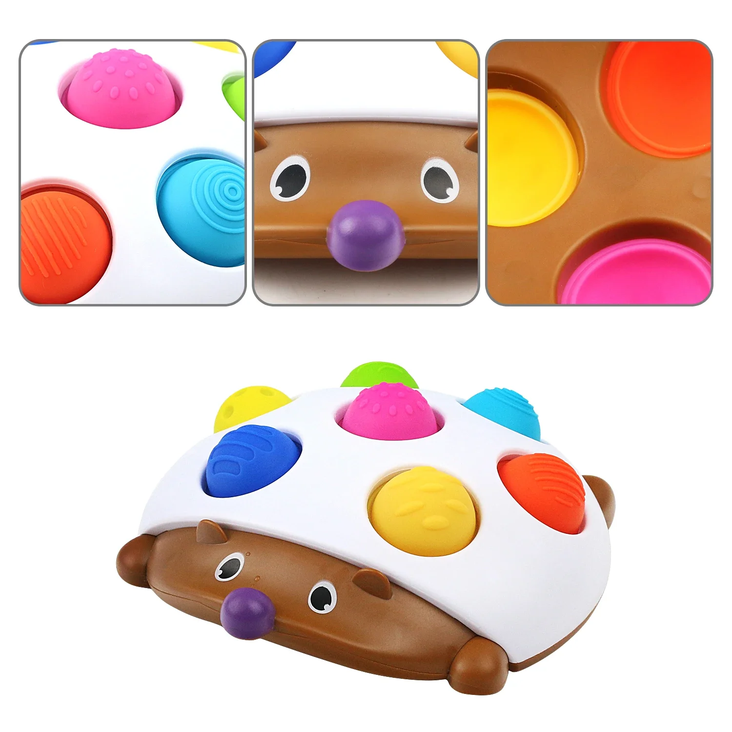 Fine Motor Hedgehog Sensorial Pop Fidget Toy, Montessori Brinquedos para Criança, Puxe