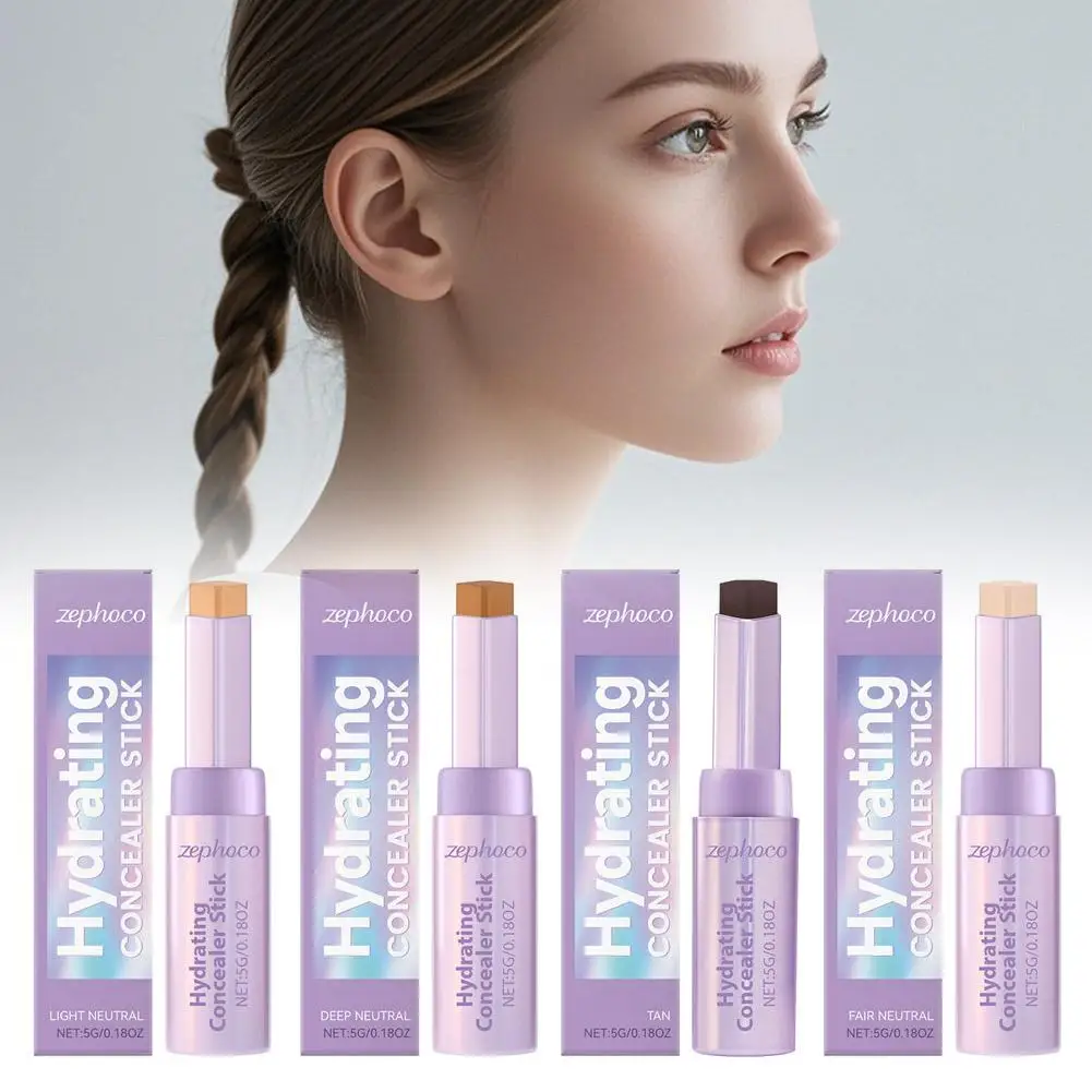 Concealer Foundation Highlighter Stick Full Cover Face Corrector Dark Eye Circle Contour Waterproof Moisturizing Natural Makeup