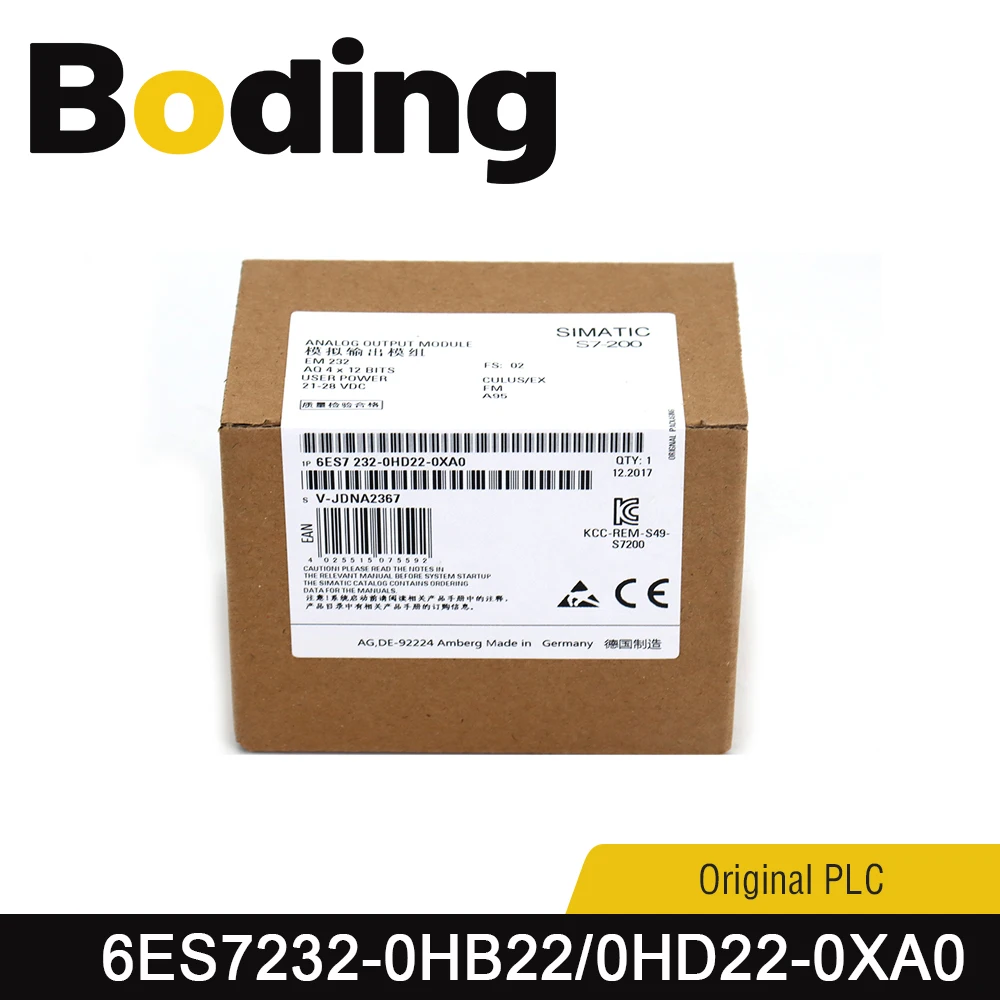 Boding Original PLC S7-200CN 6ES7232-0HB22-0XA0 6ES7232-0HD22-0XA0