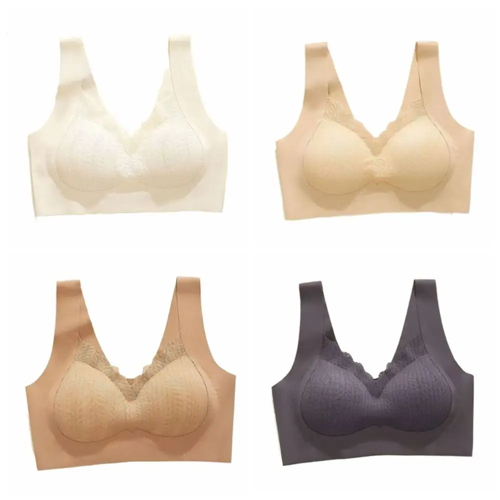 

Push Up Big Cup Wireless Deep V Bra Anti-sagging Shockproof Underwear for Women Lingerie Gathered Breasts Seamless Bra Girls