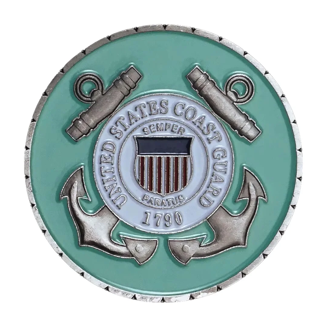 USA Skull Pattern Ancient Silver Plated Military Coin Department of States Navy Coast Guard Souvenir Coins