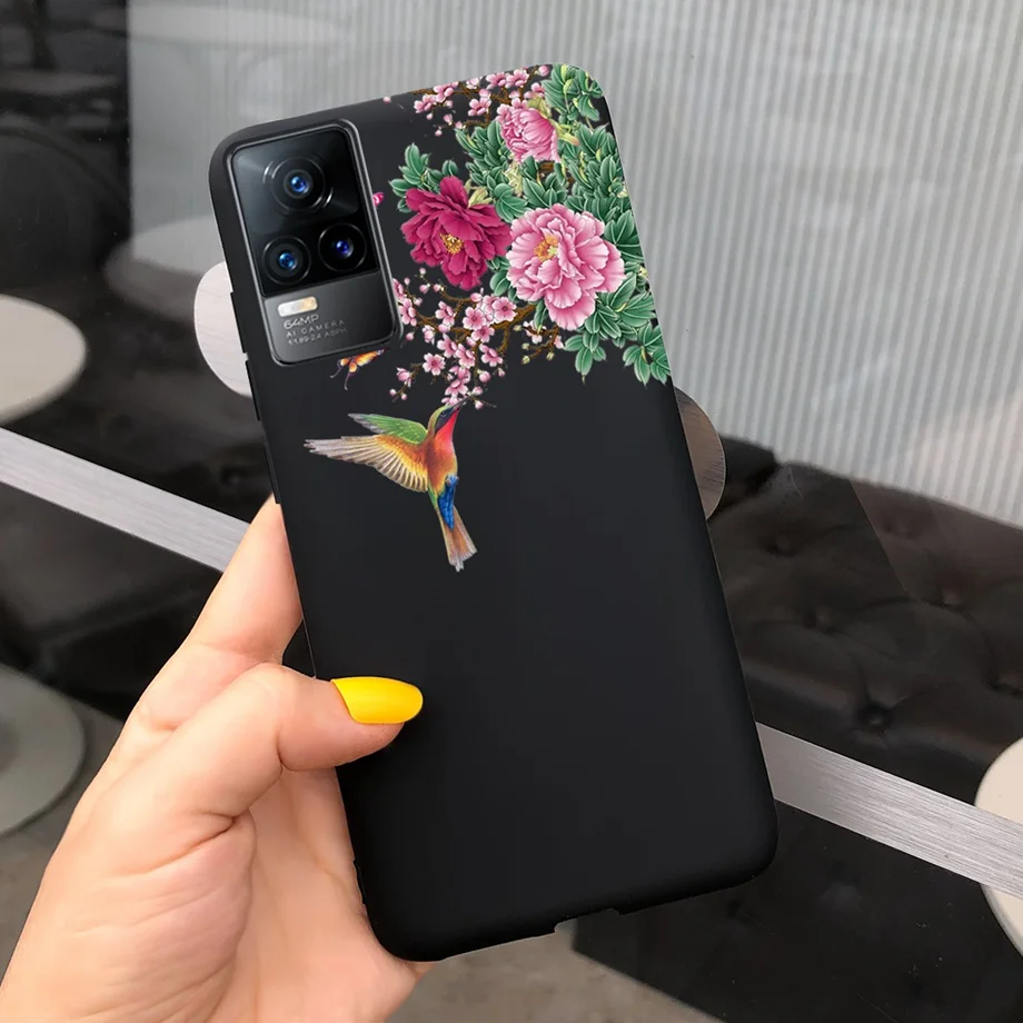 Liquid Silicone Soft Cases For Vivo V21E Case V2061 Shockproof Matte Protection Back Cover For Vivo V21 V2066 V2108 Fundas Capa
