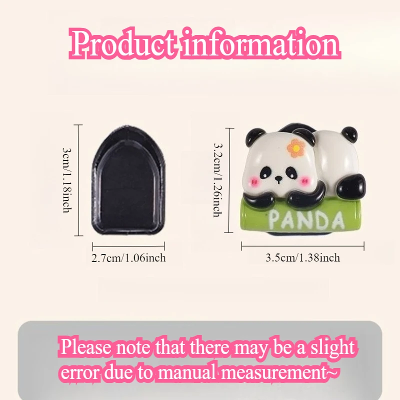 6pcs/set Car Front Cute Panda Multi-Functional Storage Hook Co-Pilot Non-Trace Paste Hook Travel Must-Have Universal Model