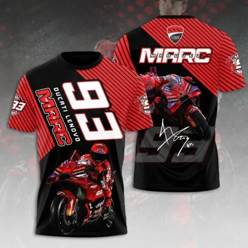 2026 New Marc Marquez #93 MotoGP Racing T-shirt 3D Print Quick Dry Motorcycle Short Sleeve Jersey Unisex Fan Tees