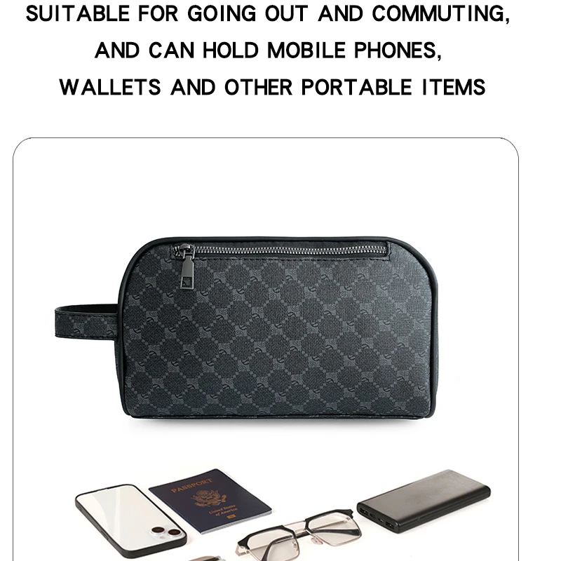 موضة الطباعة حقيبة يد رجالية عالية الجودة بولي Leather حقائب يد جلدية محفظة المال للرجال حزام الخصر محافظ رجل الحقيبة Bolsos #5