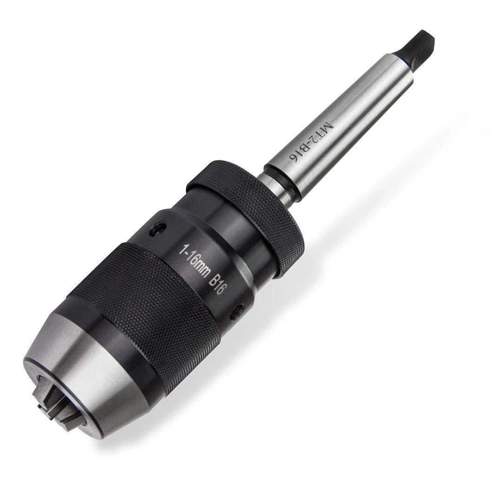 MT2-B16 Arbor Live Center Drill Chuck Durable Taper Steel Self Tighten Keyless 1-16MM MK2 Accessories Lathe Tool