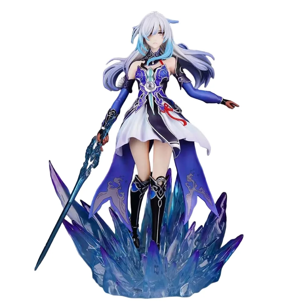 

Jingliu Figure Honkai Star Rail Anime Statue Collectible Model Removable Eye Mask Action Figure Desktop Ornament Gift