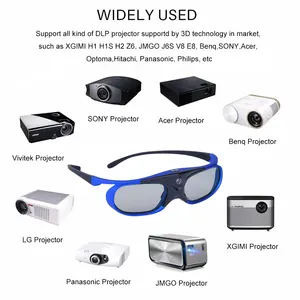 DLP-Link Universal 3D-Brille, aktive Halterbrille von USB für die Projektoren Xgimi Optoma LG Acer JMgo Benq DLP Link wieder aufgenommen 8 Hauptverkaufsoptoma -Projektor - №7