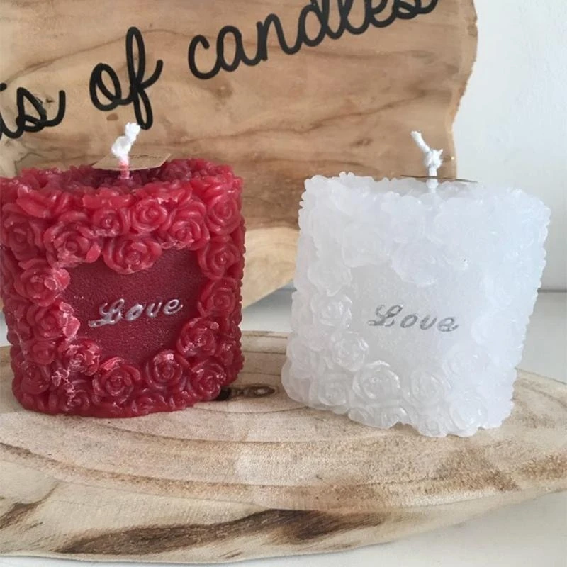 3D Rose Lovely Candle Moulds Wedding Silicone Candle Mould Decorating Silicone Moulds for Soap Candle Scented Wax high quality
