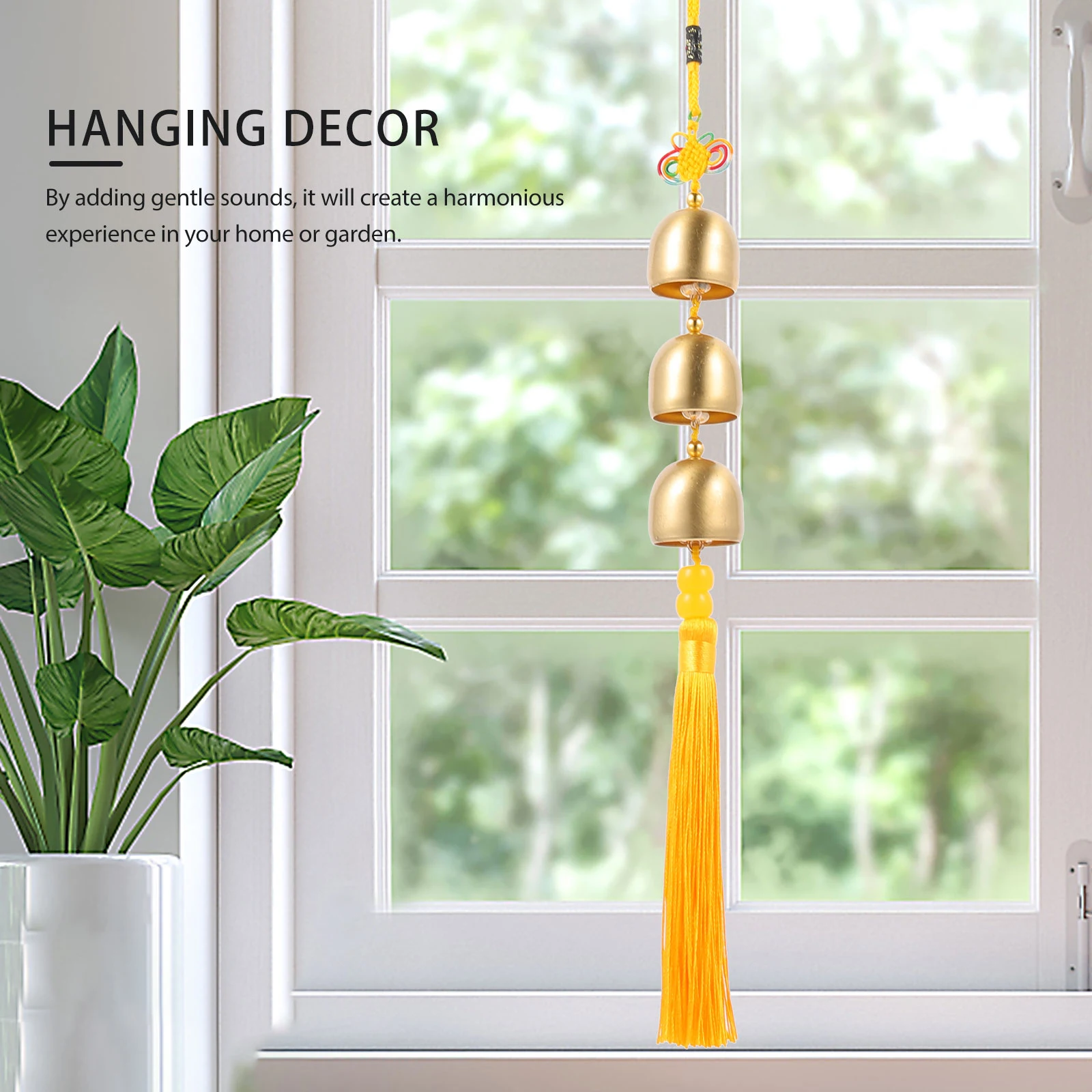 

Metal Wind Bell Hanging Decoration Tassel Garden Patio Outdoor Vintage Style Wind Chime Home Bell Patio Hanging Decoration