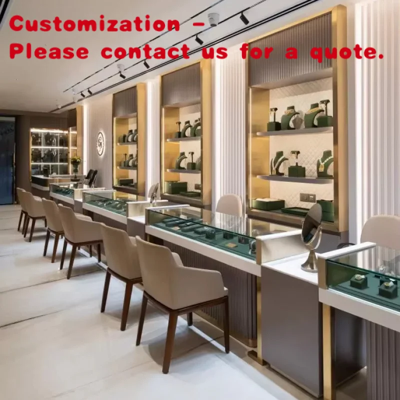 

custom.Luxury Jewelry Store Display Counter Fixtures Interior Design Furniture Shopping Mall Showcases