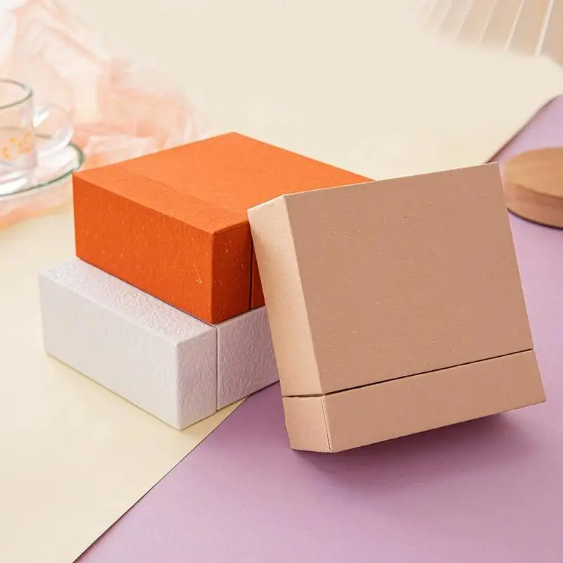 Sturdy Construction Jewelry Organizer Compact Multiple Compartments Thick Paper Ring Box Customizable Gift Box Jewelry Display