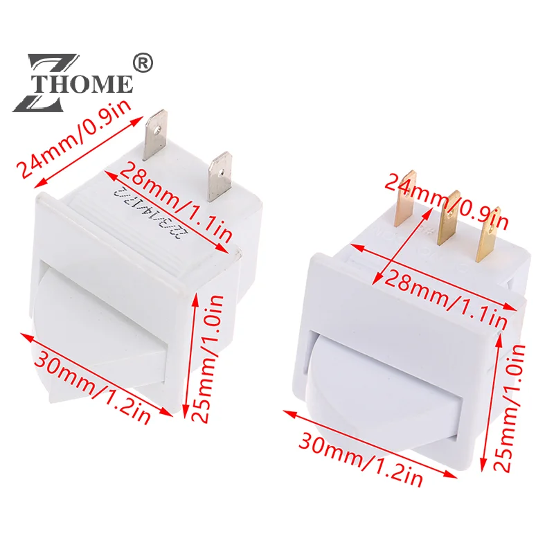 2-pin/3-pin plug Refrigerator Door Light Switch Parts Control Lighting Compatible With Rongsheng Hisense Haier Refrigerator