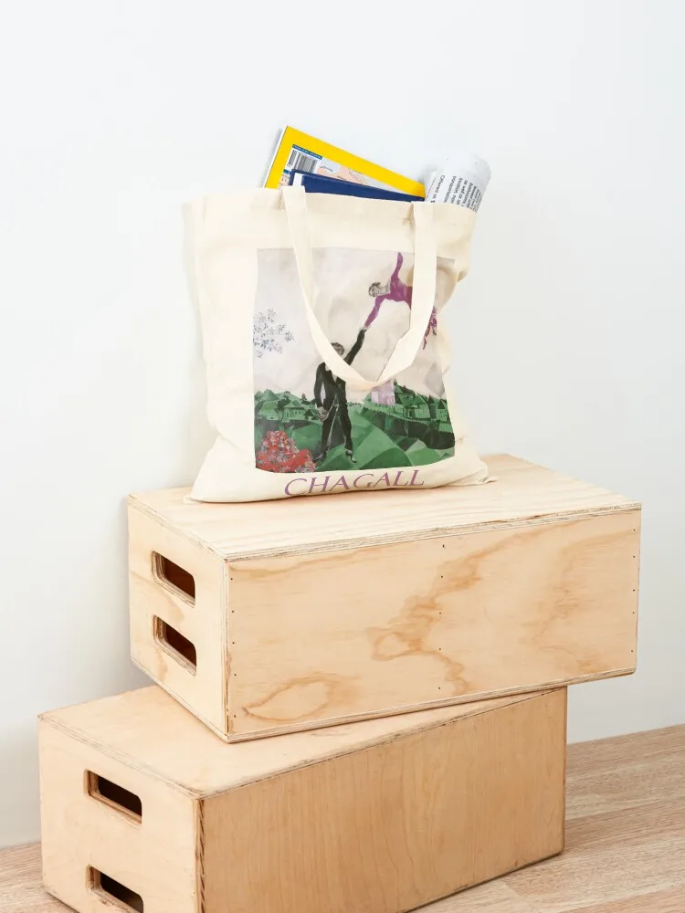 Walk (1915) by Marc Chagall Tote Bag large size bags bags for women Handbags