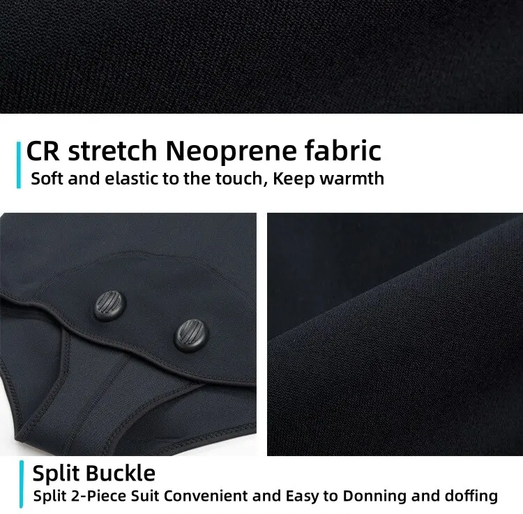 Neoprenanzug, 3 mm, Camouflage, langärmelig, mit Kapuze, 2-teilig, aus Neopren, zum Tauchen, für Herren, hält warm, Tauchanzug, Badebekleidung – Detail 17